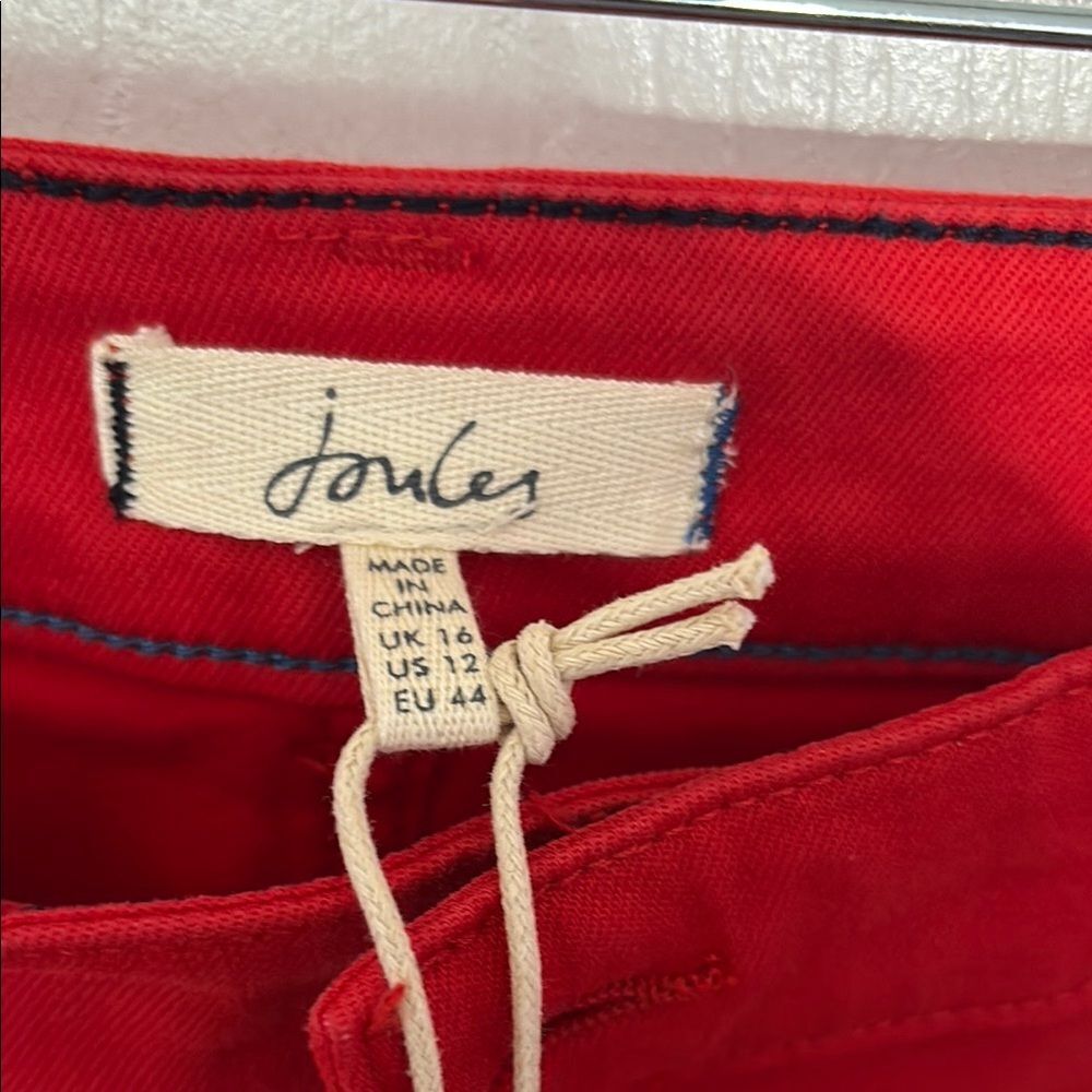 Joules Red High Rise Skinny Jeans - Stretch Denim (size 12) - Picture 5 of 12